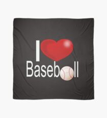 I Love Baseball Funny Graphic Art T Shirt Scarf