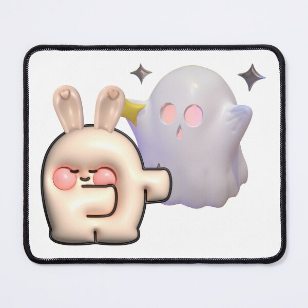 Item preview, Cute Bunny and Ghost Kawaii Sticker designed and sold by Echo_Design.