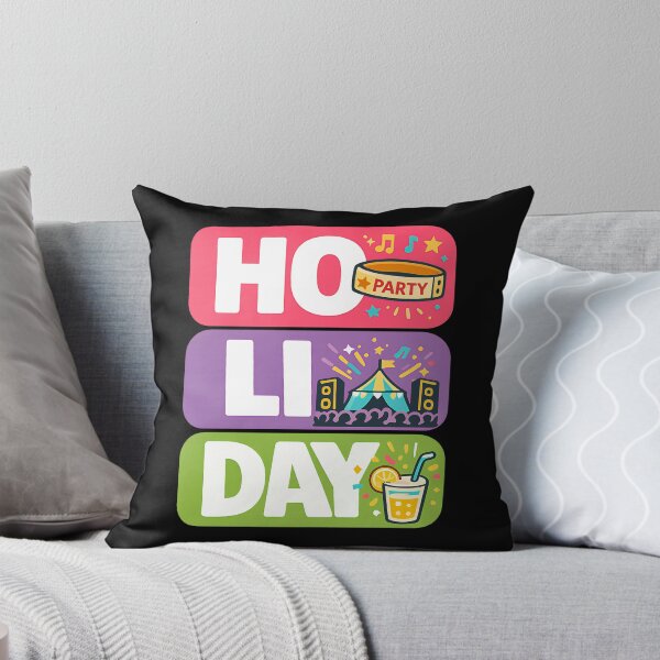 Item preview, HO LI DAY Festival Holiday Typography Design designed and sold by TeeTimeTreasure.