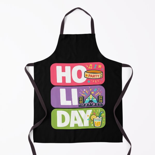 Item preview, HO LI DAY Festival Holiday Typography Design designed and sold by TeeTimeTreasure.