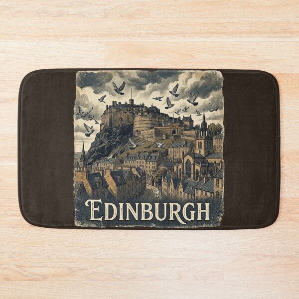 Item preview, Edinburgh Vintage Travel Poster With Pigeons designed and sold by azule1.