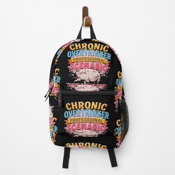 Item preview, Chronic Overthinker cherry bloosoms colorful typographic design designed and sold by SmashingDeals.