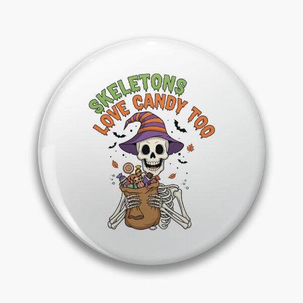 Item preview, Skeletons Love Candy Too Funny Halloween Skeleton Witch designed and sold by Amir Faysal.