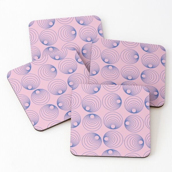 Item preview, Abstract Geometric Concentric Circle Seamless Pattern in Blue and Pink designed and sold by ChaReePat.