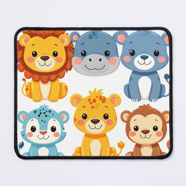 Item preview, Cute Baby Safari Animals Kawaii Sticker Pack designed and sold by Monyegy.