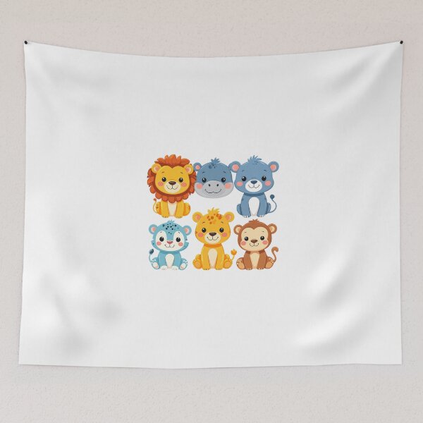 Item preview, Cute Baby Safari Animals Kawaii Sticker Pack designed and sold by Monyegy.