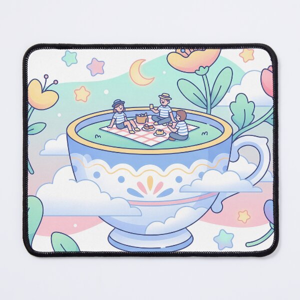 Item preview, Flowers Cute Kawaii Tea Time Dreamland Picnic Art designed and sold by ART ATTACK ZONE.