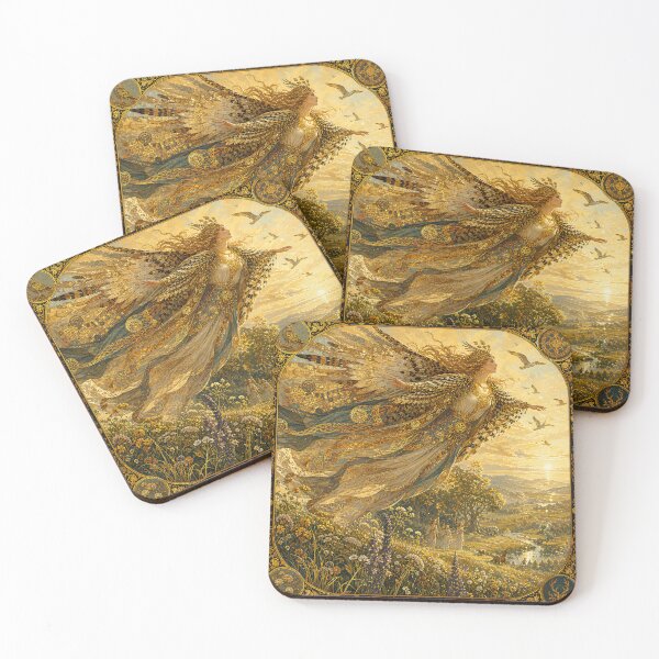 Item preview, Freya in Flight | Norse Goddess of Fólkvangr Wall Art | Stoneflower-Art designed and sold by Stoneflower-Art.