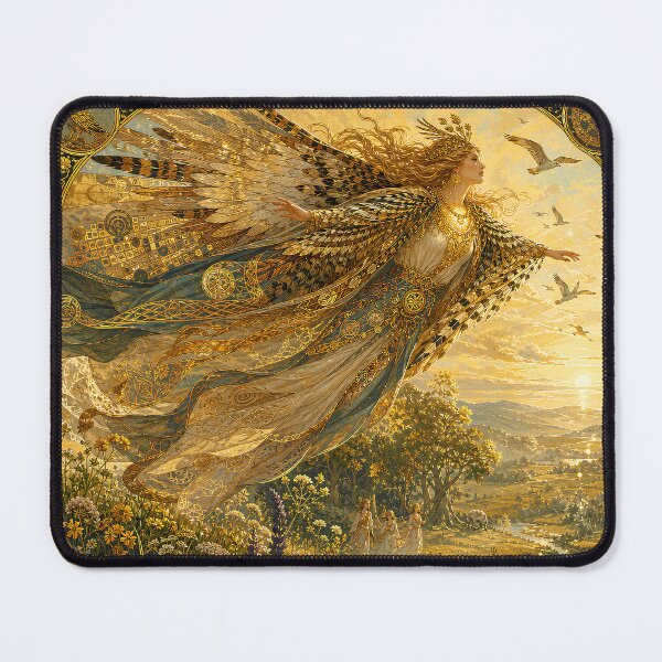 Item preview, Freya in Flight | Norse Goddess of Fólkvangr Wall Art | Stoneflower-Art designed and sold by Stoneflower-Art.