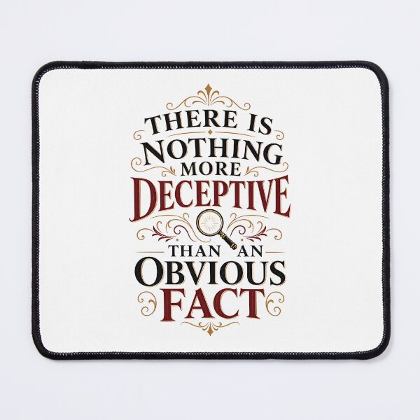 Item preview, Sherlock Holmes There Is Nothing More Deceptive Quote Art designed and sold by Fenay Designs.