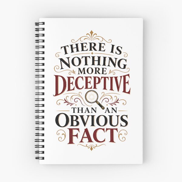 Item preview, Sherlock Holmes There Is Nothing More Deceptive Quote Art designed and sold by Fenay Designs.