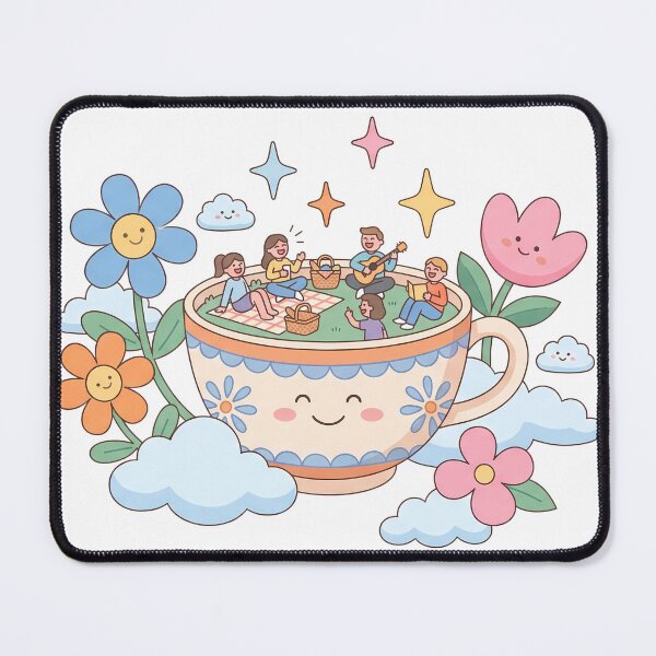 Item preview, Music Day Kawaii Tea Time Dreamland Picnic Art designed and sold by ART ATTACK ZONE.