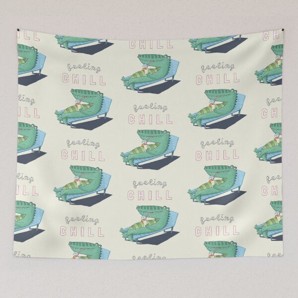 Item preview, Feeling Chill! Fun Crocodile Chilling In The Sun By Carla Daly designed and sold by Carla Daly.