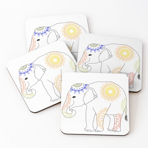 Item preview, Boho Mandala Elephant • Golden Sun designed and sold by MigWhimsy.