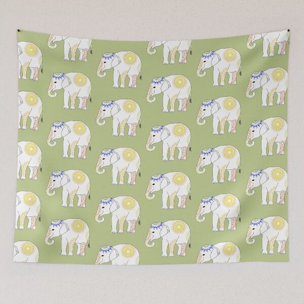 Item preview, Boho Mandala Elephant • Golden Sun designed and sold by MigWhimsy.