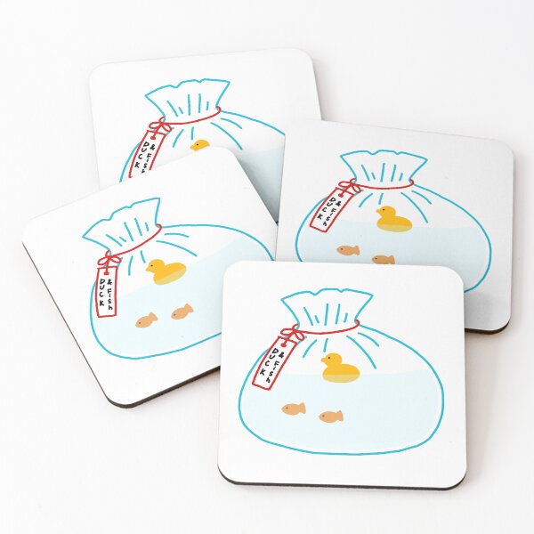 Item preview, a Duck and fishes in the plastic bag designed and sold by superbaechoo.