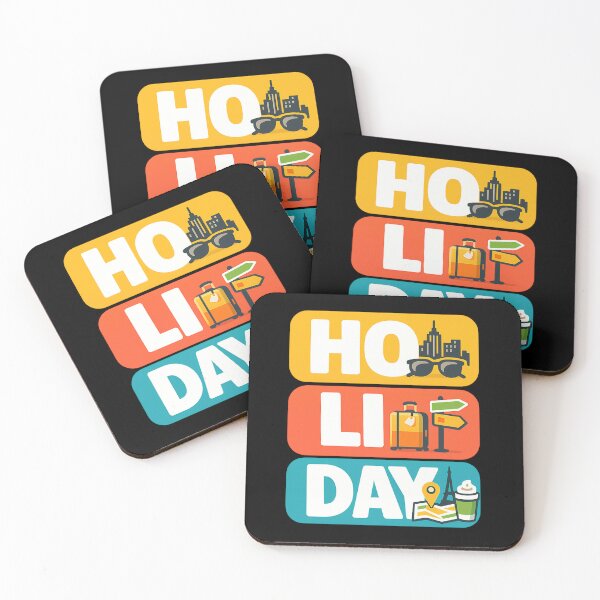 Item preview, HO LI DAY City Break Holiday Typography Design designed and sold by TeeTimeTreasure.