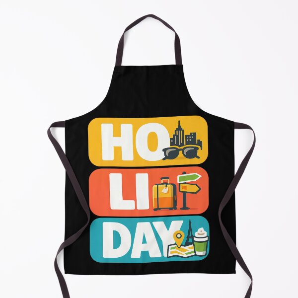 Item preview, HO LI DAY City Break Holiday Typography Design designed and sold by TeeTimeTreasure.