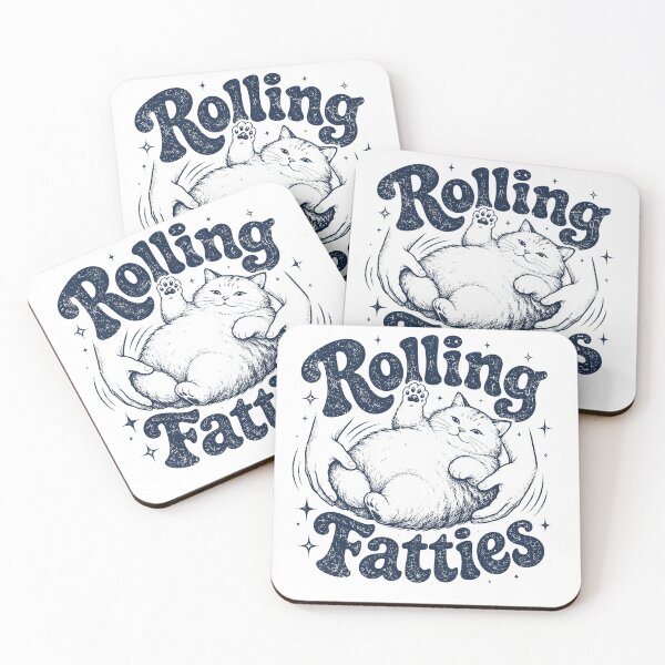 Item preview, Gatos gordos rodando divertidos designed and sold by will freed18.