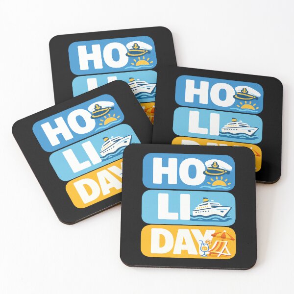 Item preview, HO LI DAY Cruise Holiday Typography Design designed and sold by TeeTimeTreasure.