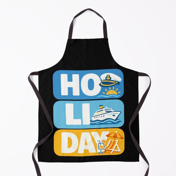Item preview, HO LI DAY Cruise Holiday Typography Design designed and sold by TeeTimeTreasure.