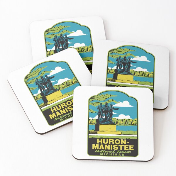 Aperçu de l'œuvre Forêt nationale Huron Manistee, Michigan Retro créée et vendue par HalpinDesign.