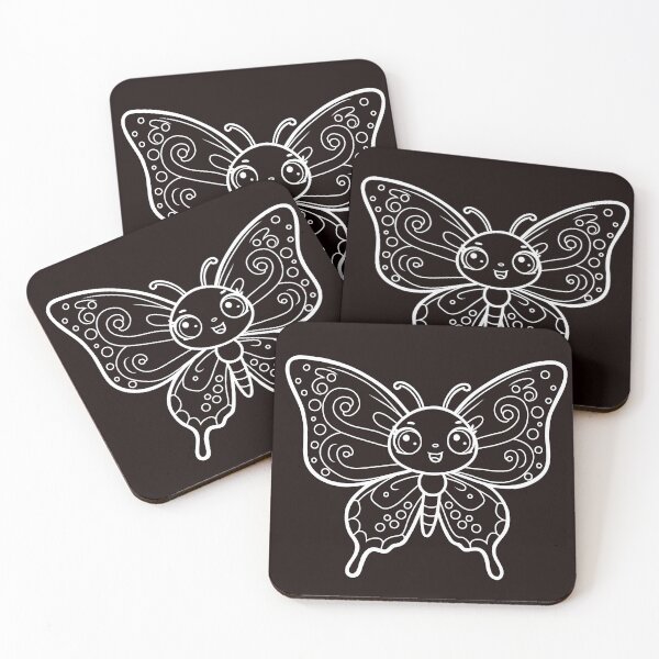Item preview, Smiling Butterfly Line Art Illustration designed and sold by ArtPer-design.