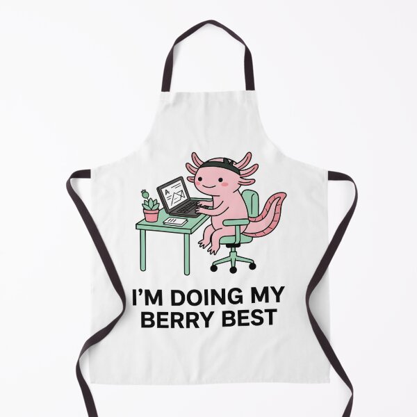 Item preview, Axolotl I’m Doing My Berry Best Funny Kawaii Desk designed and sold by dreephic22.