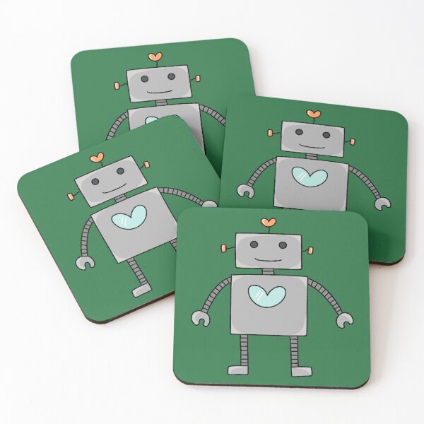 Item preview, Cute Retro Grey Robot with Heart Antenna Illustration designed and sold by ubborn.