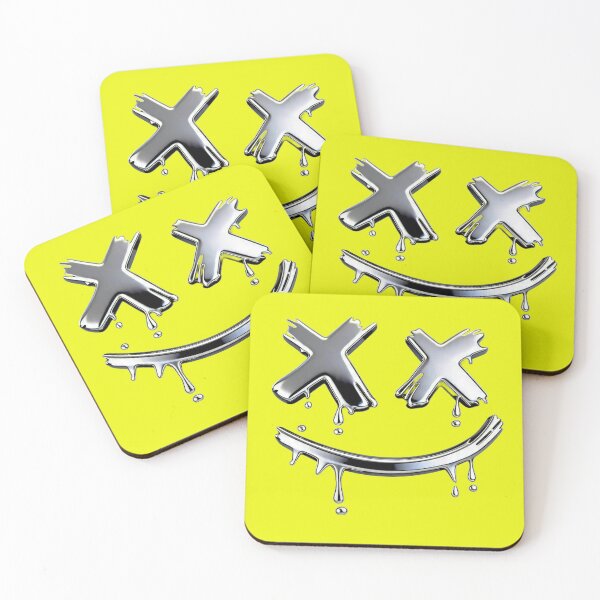 Item preview, The Chrome Acid Smile? ✨ Liquid Chrome Smiley - Metallic Smiling Face with X-Shaped Eyes designed and sold by RAYBIL.