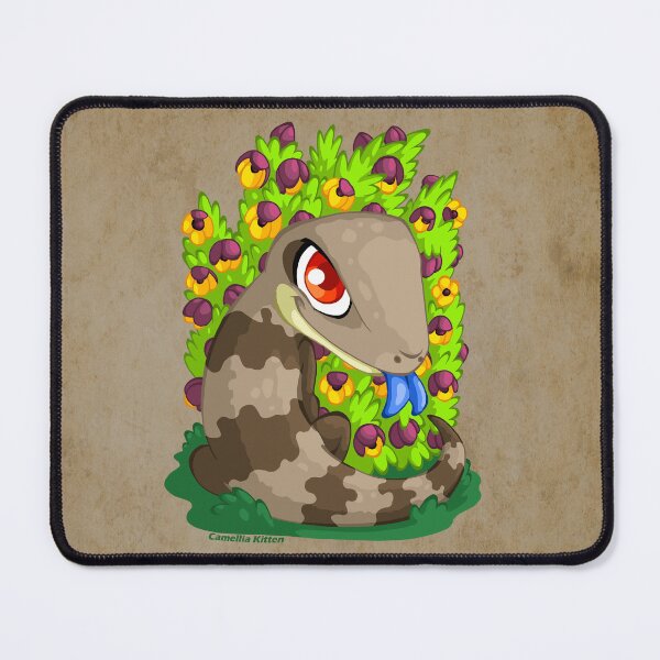 Item preview, Blue Tongue Lizard in the Boronia Bush designed and sold by CamelliaKittens.