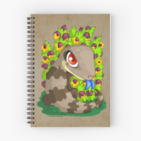 Item preview, Blue Tongue Lizard in the Boronia Bush designed and sold by CamelliaKittens.