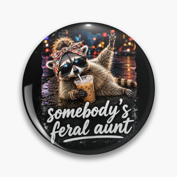 Item preview, Somebody's Feral Aunt Raccoon Iced Coffee Sarcastic Animal designed and sold by will freed18.