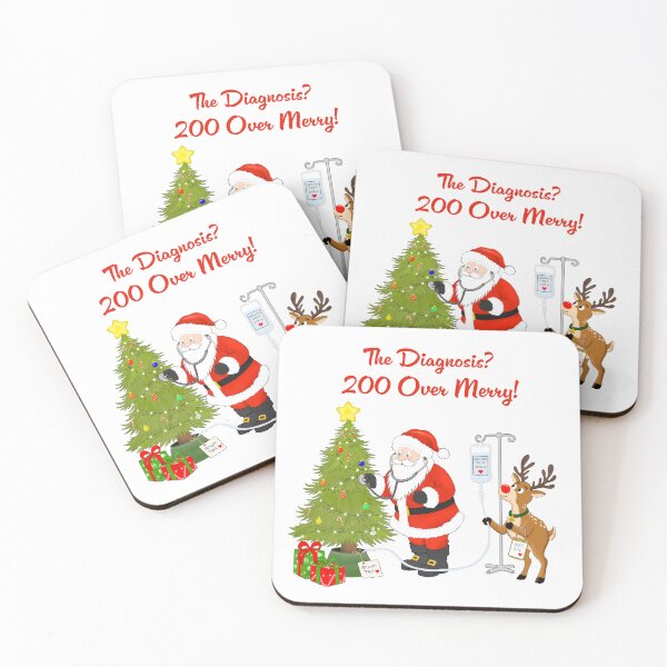 Item preview, Funny Doctor Santa Christmas Tree Checkup designed and sold by daphsam.