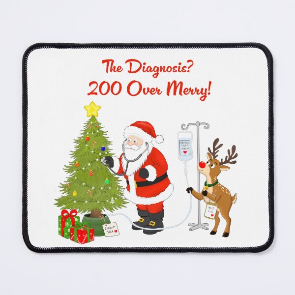 Item preview, Funny Doctor Santa Christmas Tree Checkup designed and sold by daphsam.
