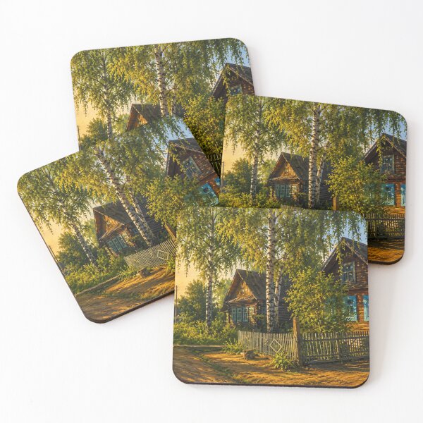 Item preview, Golden Birch Village at Sunset designed and sold by NocturnBotany.
