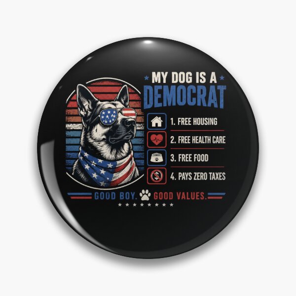 Item preview, My Dog is A Democrat Free Housing Humor Tee designed and sold by IdealDo.