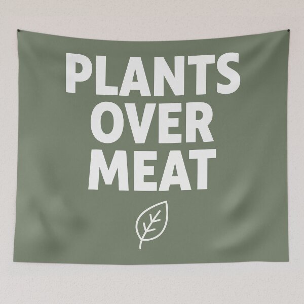 Item preview, Plants Over Meat Vegan Vegetarian Lifestyle Choice designed and sold by Amir Faysal.
