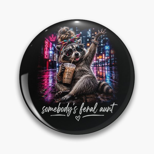 Item preview, Somebody's Feral Aunt Raccoon Iced Coffee Sarcastic Animal designed and sold by will freed18.