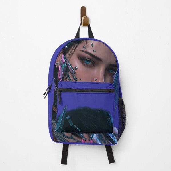 Item preview, Cyberpunk Cyborg Siren – Glowing Blue Eyes & Chrome Implants designed and sold by RadaQueen.