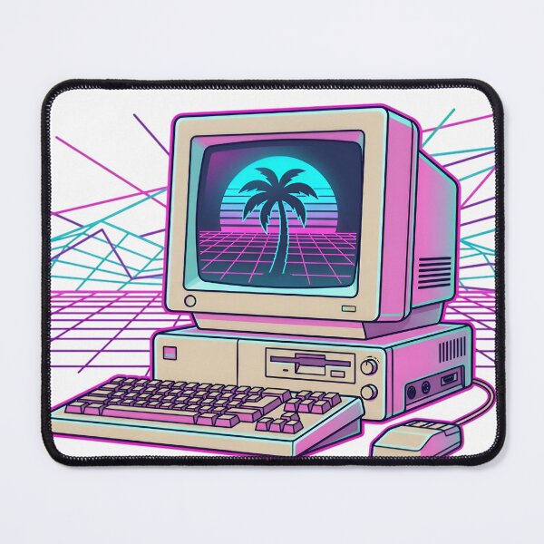 Item preview, Retro 80s Macintosh Computer Synthwave Palm Tree designed and sold by TechBro67.