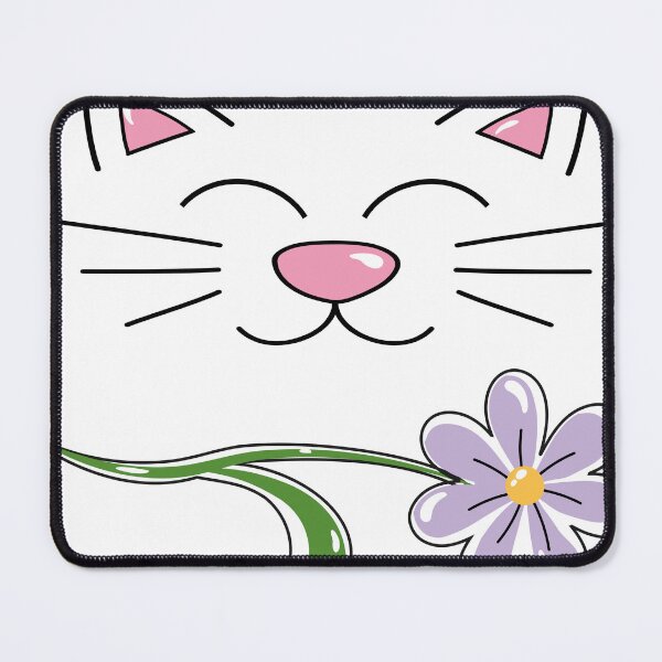 Item preview, Happiness. Smiling cat face and flower designed and sold by ZorianArt.