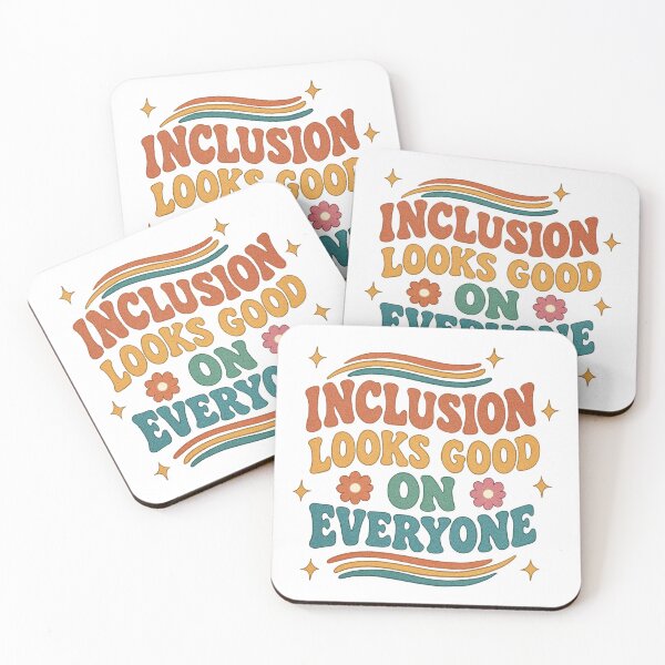 Item preview, Inclusion Looks Good on Everyone – Retro Positive Typography Design designed and sold by Farisu.art.