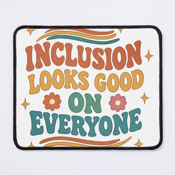 Item preview, Inclusion Looks Good on Everyone – Retro Positive Typography Design designed and sold by Farisu.art.