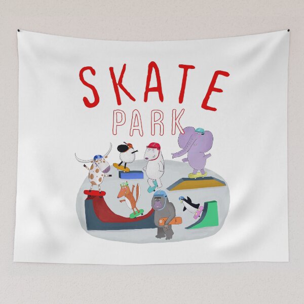 Item preview, Skate Park! Fun Animals At The Skate Park By Artist Carla Daly designed and sold by Carla Daly.