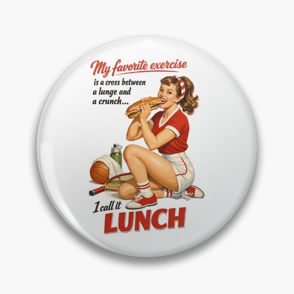 Item preview, Retro Pin-Up Fitness Lunch: Fun Sports Design designed and sold by Pineapple-Tree.