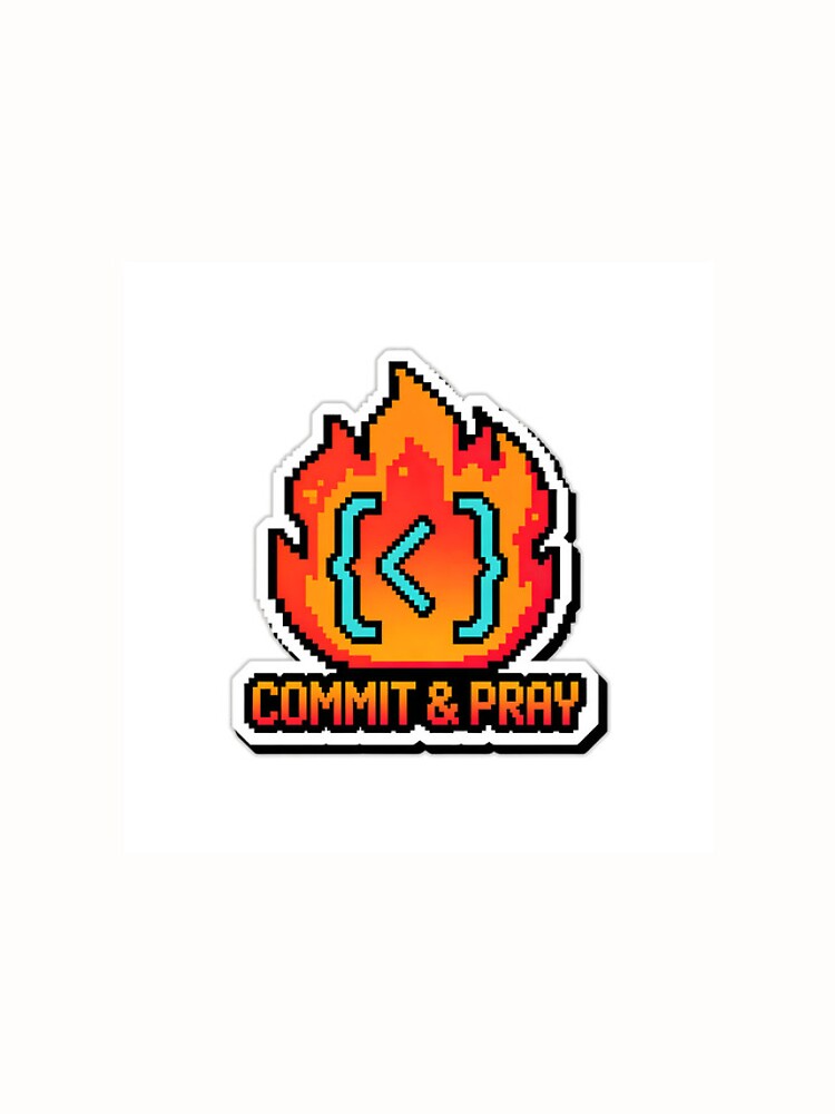 Thumbnail 4 of 4, iPhone Case, Git Commit Code On Fire Programmer Burnout Sticker designed and sold by yanejoy.