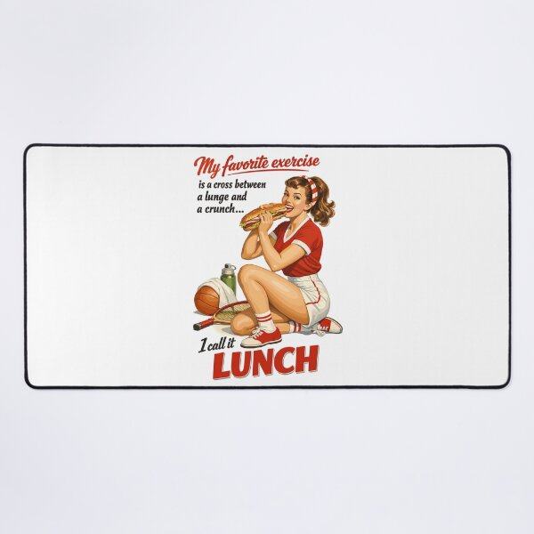 Item preview, Retro Pin-Up Fitness Lunch: Fun Sports Design designed and sold by Pineapple-Tree.