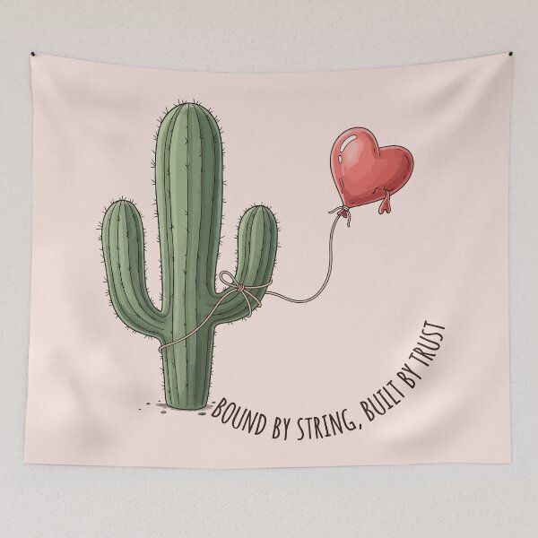 Item preview, Bound By String Built By Trust Cute Cactus Balloon designed and sold by Amir Faysal.