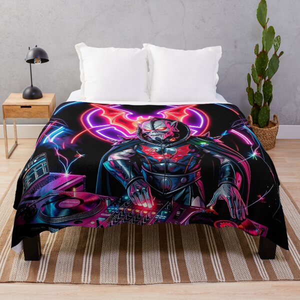 Item preview, Evil DJ - Evil Beats Neon Synthwave Art designed and sold by keythxctrs.